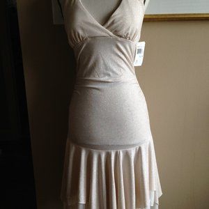 City Triangle Cocktail Dress Halter, Size M, Ivory
